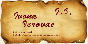 Ivona Verovac vizit kartica
